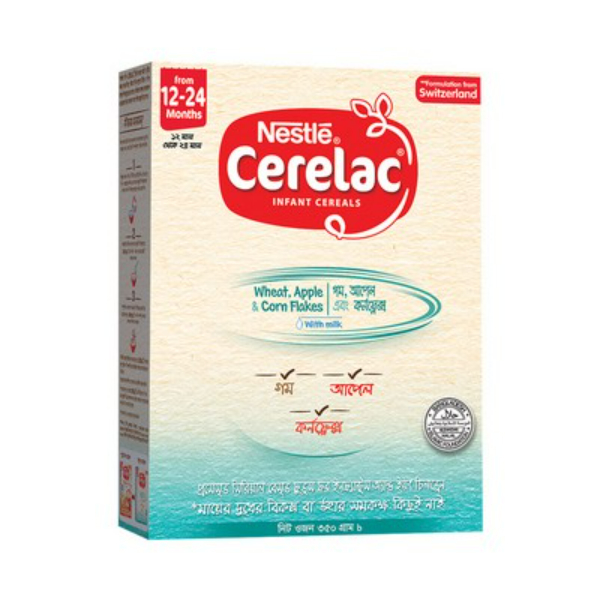 CERELAC Wheat Apple & Corn Flake 350 GM
